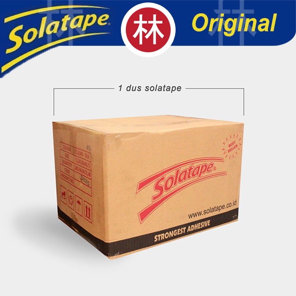 Solatape Lakban Isolasi Coklat / Bening 45mm (2 inch) x 90 Yard ORI - 1 Dus isi 72 Pcs