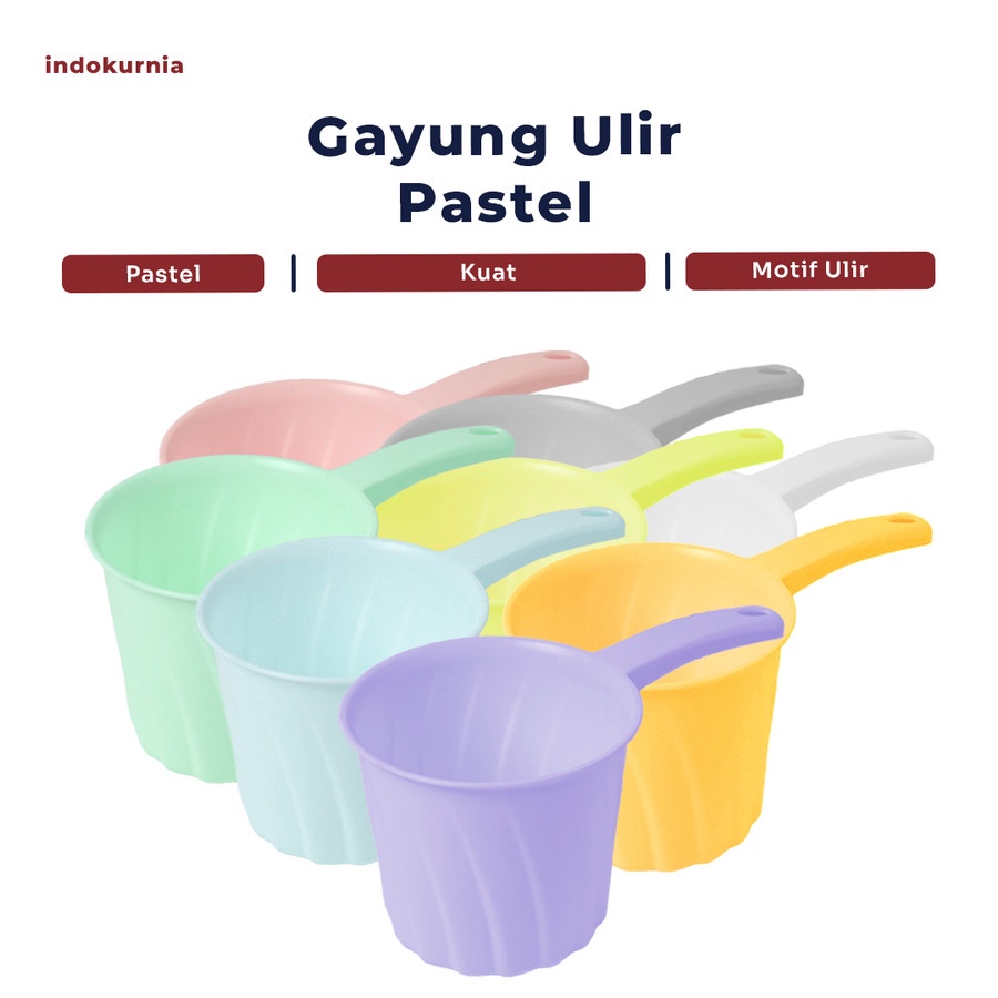 IK - GAYUNG BAK MANDI ULIR PASTEL MACARON BESAR GAYUNG PLASTIK MURAH