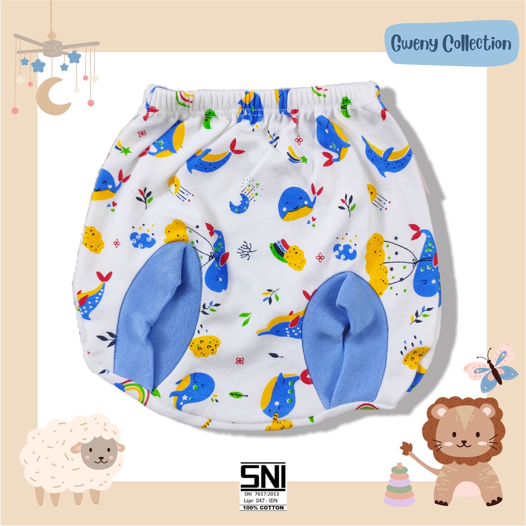 Celana Kacamata Bayi / Celana Kacamata Anak Motif Whale Baby Glow