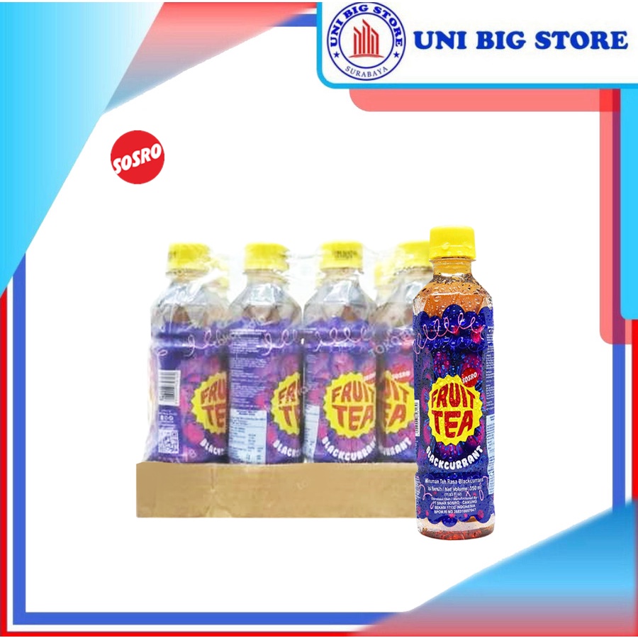 

Sosro Fruit Tea Blackcurrant Bottle 350 ml x 12 pcs DUS Teh Botol