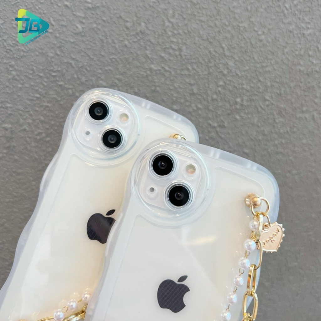 GC016 SOFTCASE WAVY GELOMBANG RANTAI MUTIARA FOR IPHONE 7 8 7+ 8+ X XS XR XS MAX 11 12 13 14 PRO MAX 14 MAX JB7072