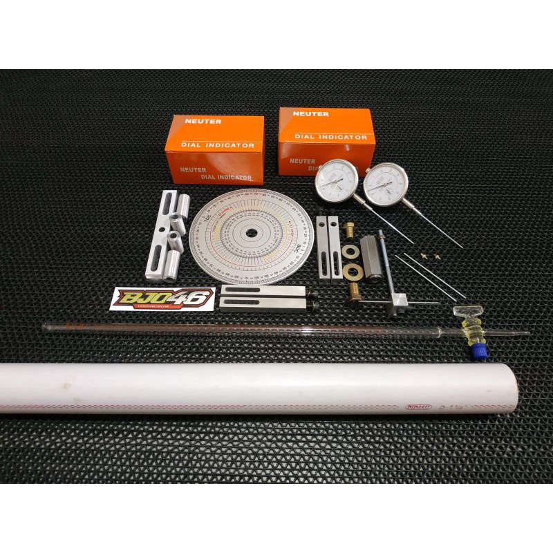 Mikhaeladsport Buret 25 Ml Beserta Dial Set Busur Derajat Paket Top Piston Dial Buret Kompresi Set