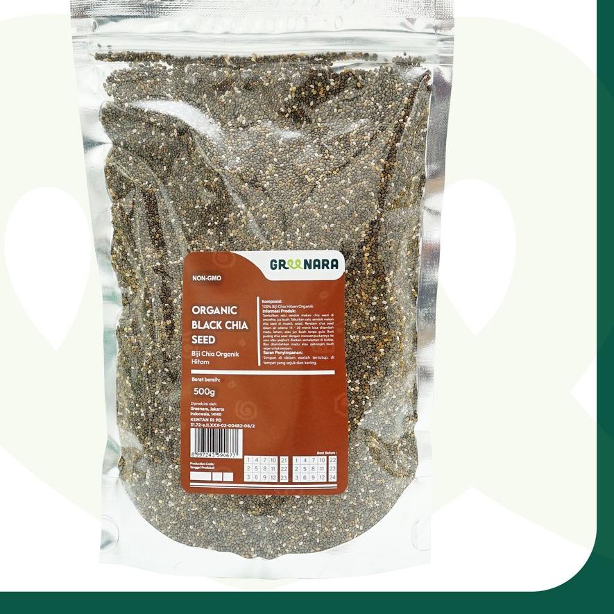 

☏ Organic Black Chia Seed 500gr / Chiaseed Hitam Organik ➻