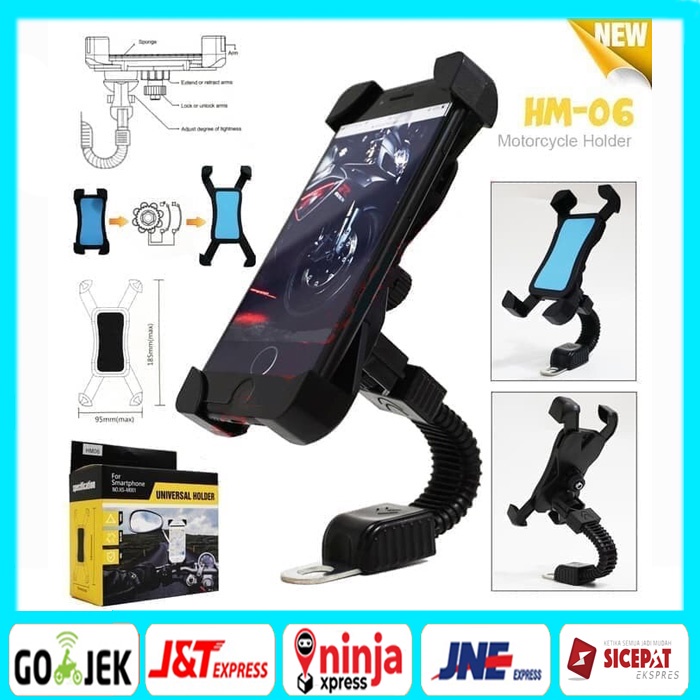 [TERMURAH] HOLDER MOTOR SPION HM-06 MOTORCYLE HOLDER / HOLDER MOTOR SERBAGUNA GRAB GOJEK HM06