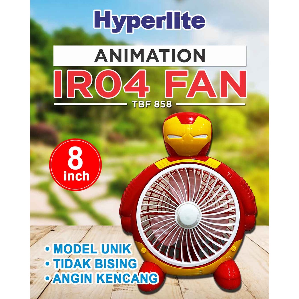 HYPERLITE KIPAS ANGIN MEJA DUDUK KARAKTER ANIMATION CHARACTER ANIMASI HELLO KITTY DORAEMON IRON MAN MINION MICKEY MOUSE DESK FAN 8 INCH  8&quot; KIPAS MURAH BEST SELLER