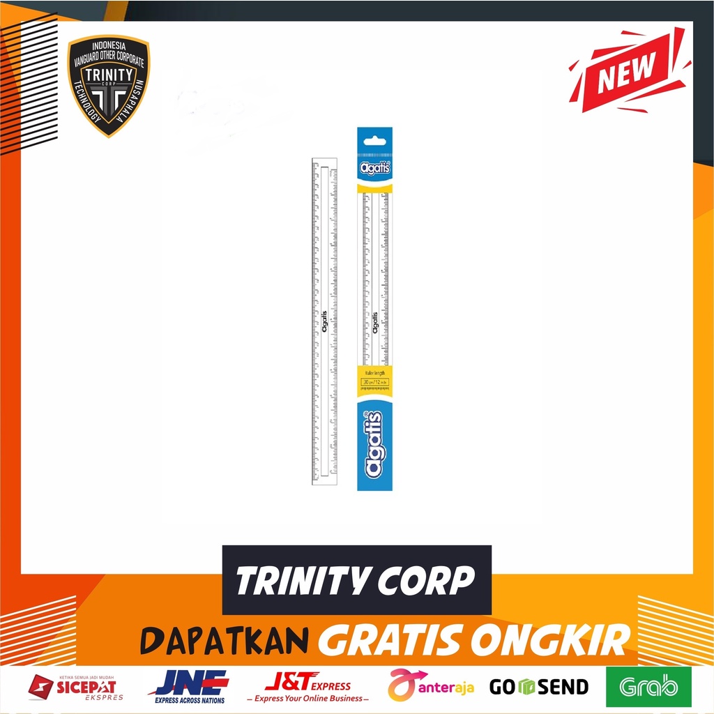 

Penggaris Agatis 30 cm Per Pcs