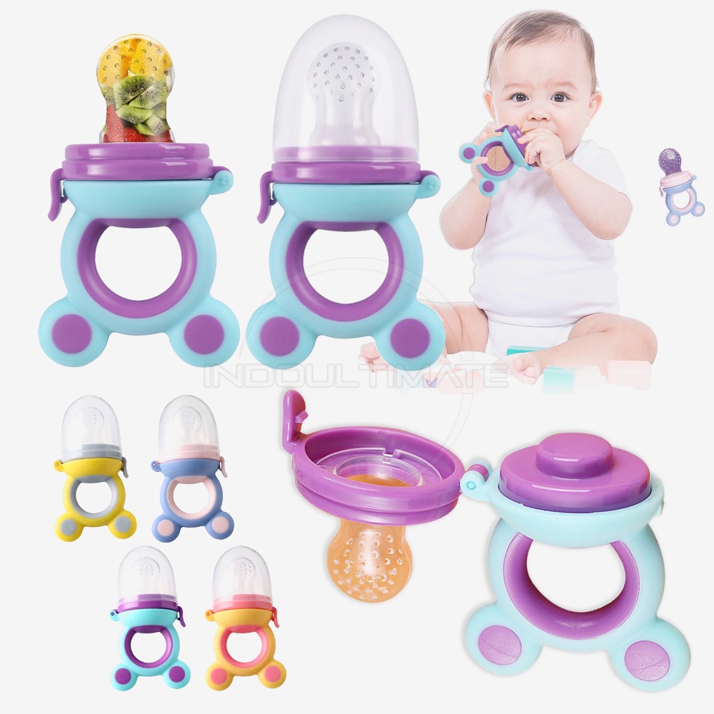 Diskon 7.7 Empeng Dot Buah Bayi GG-05 Empeng Rattle Gigitan Bayi Silikon Karet Empeng Dot Buah Anak Bayi Baby Fruit Feeder Rattle Teether Kompeng Pacifier Gigitan Bayi