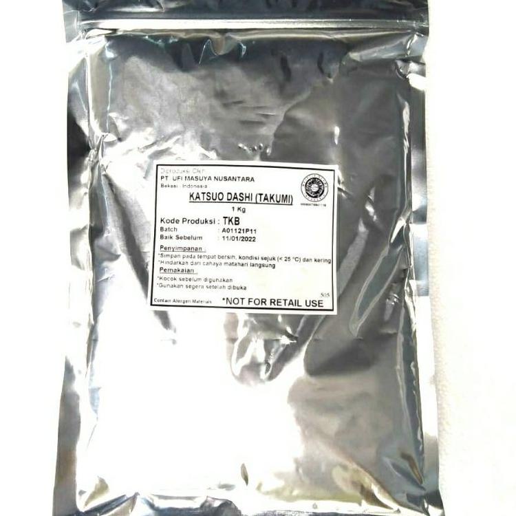 

Pro Hemat Katsuo Dashi Takumi | Dashi Halal | Kaldu Ikan Hondashi 1 kg