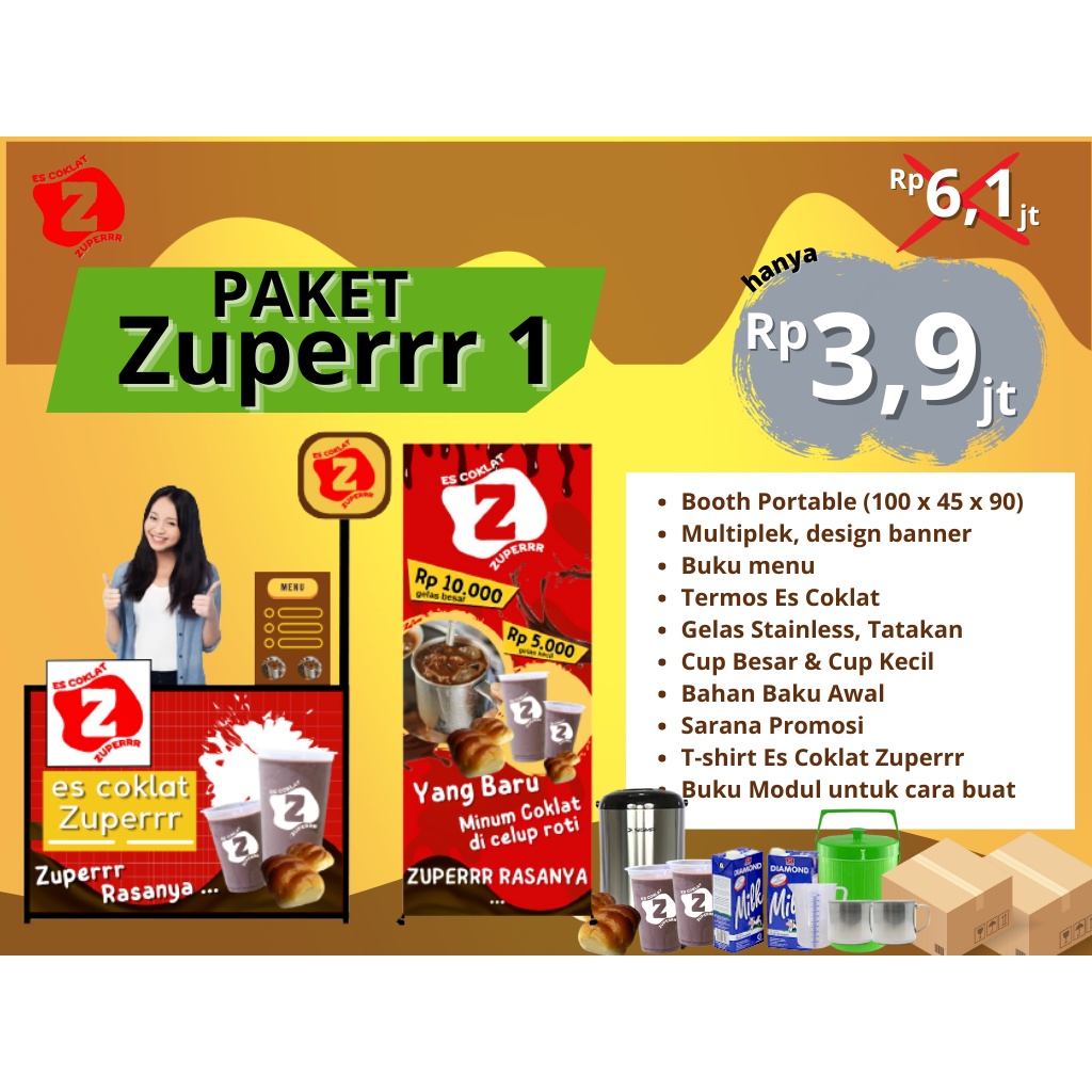 

PAKET USAHA ES COKLAT ZUPERRR 1