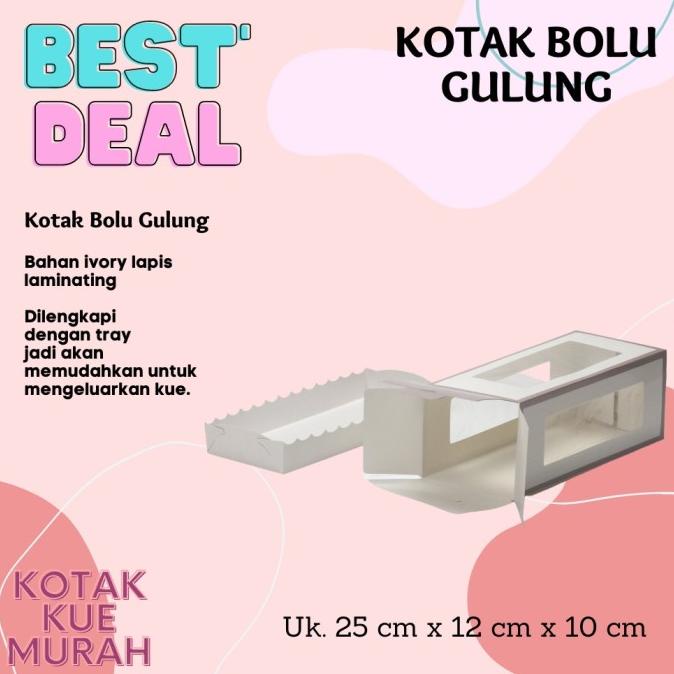 

DUS BOLU GULUNG, ROLL CAKE BOX, BOX KUE BROWNIES KUKUS BERKUALITAS