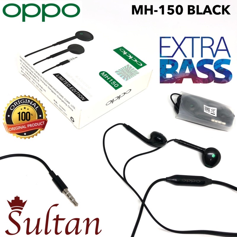 HANDSFREE OPPO MH150 BLACK EDITION EXTRA BASS PROMO by smoll