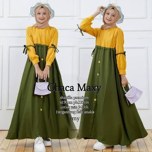 Baju Gamis Anak Perempuan Tanggung Umur 11 12 13 14 15 16 Tahun Fashion Muslim Remaja Wanita Dress C