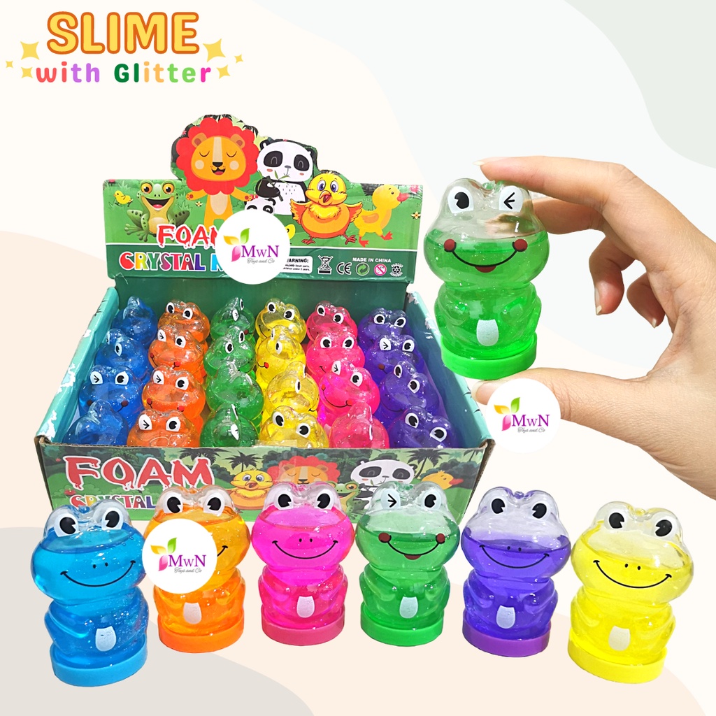 Mainan Crystal Slime Bening Bentuk Kodok