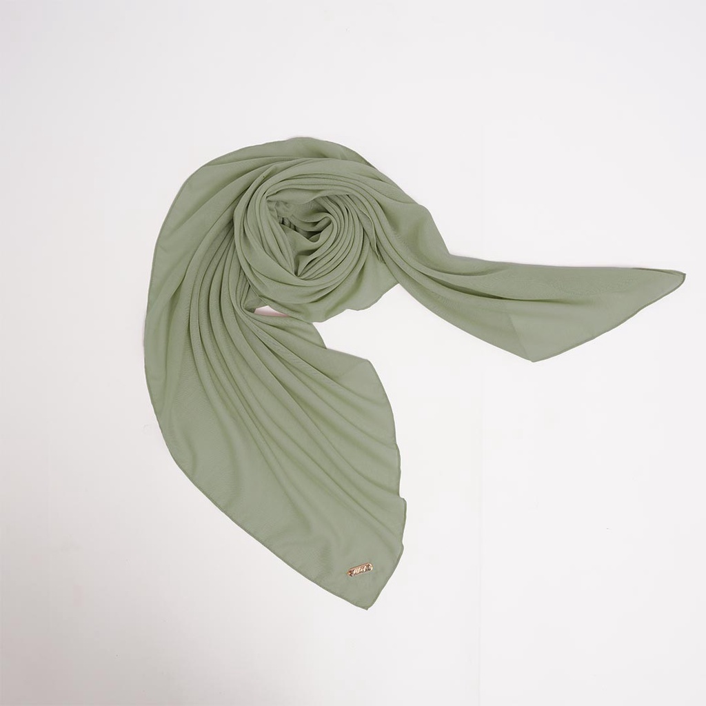 ALIF HIJAB POLOS SEGI EMPAT PARIS PREMIUM KOREA - SILVER SAGE ( SPL-D1-004 )