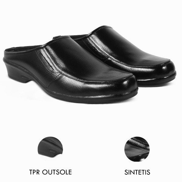 Sandal Bustong Wanita H 3766 Brand Hertz Sepatu Sandal Semi Formal Santai Jalan Jalan Trendi Berkualitas Warna Hitam