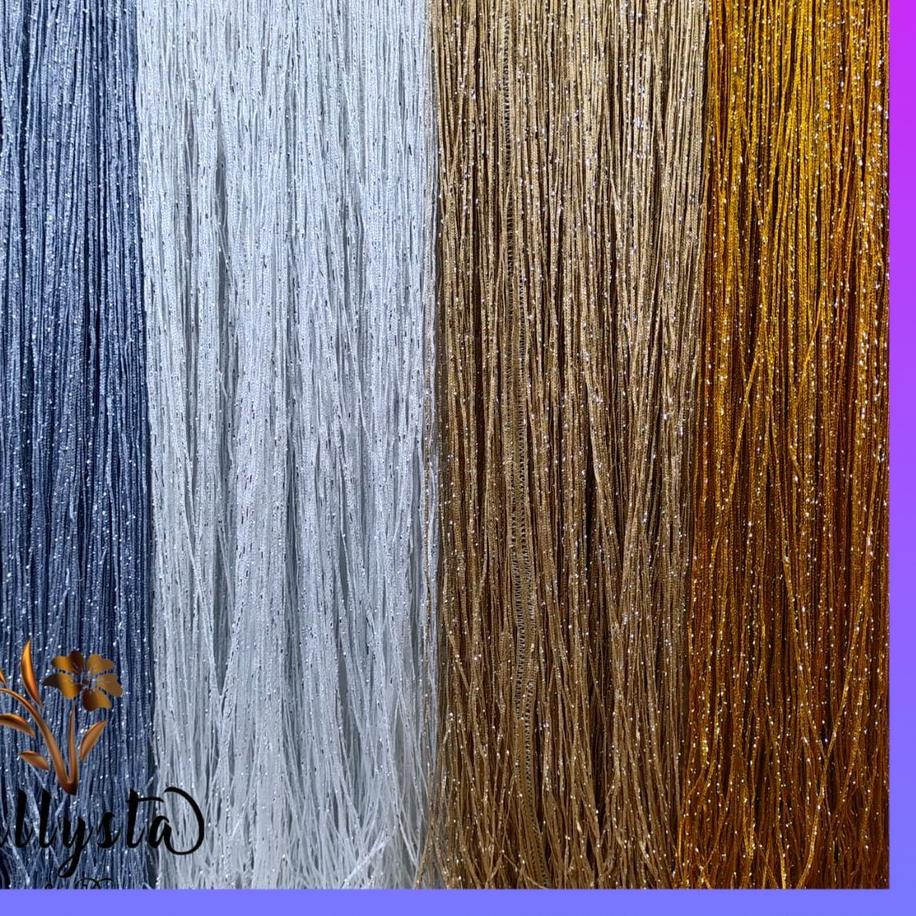 ✩ TIRAI BENANG GLITER 3X3 /TIRAI DEKOR/TIRAI GORDEN/ TIRAI HIAS/TIRAI PINTU ➲