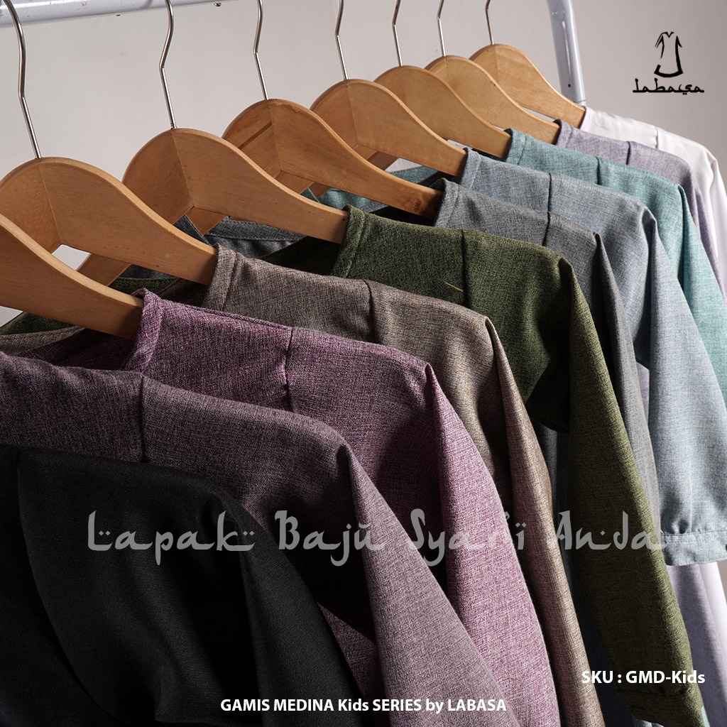 Gamis Anak Perempuan Katun Madina - Medina Kids Series Usia 4 5 6 7 tahun | LABASA Ori | Bisa COD