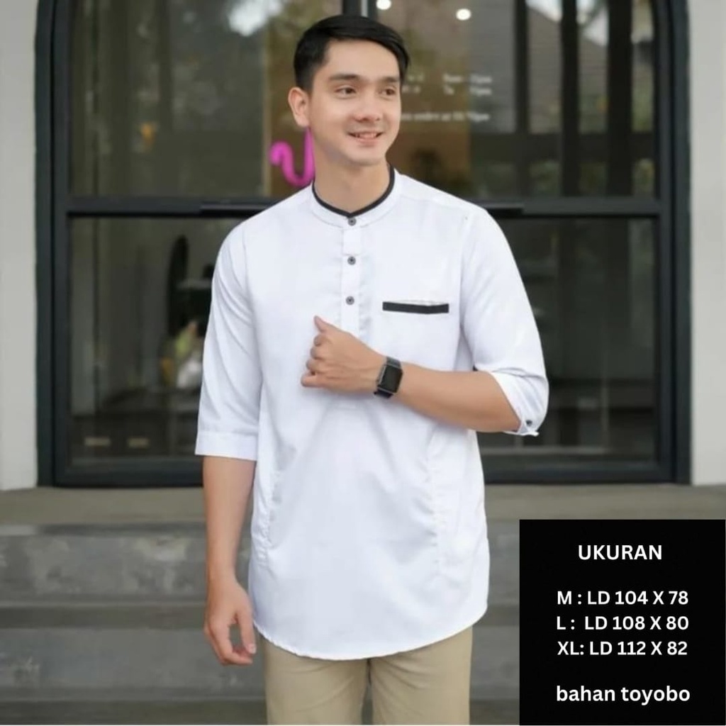 TOTOTASHOP Baju koko ARDAN M-L-XL, Bahan matt toyobo premium