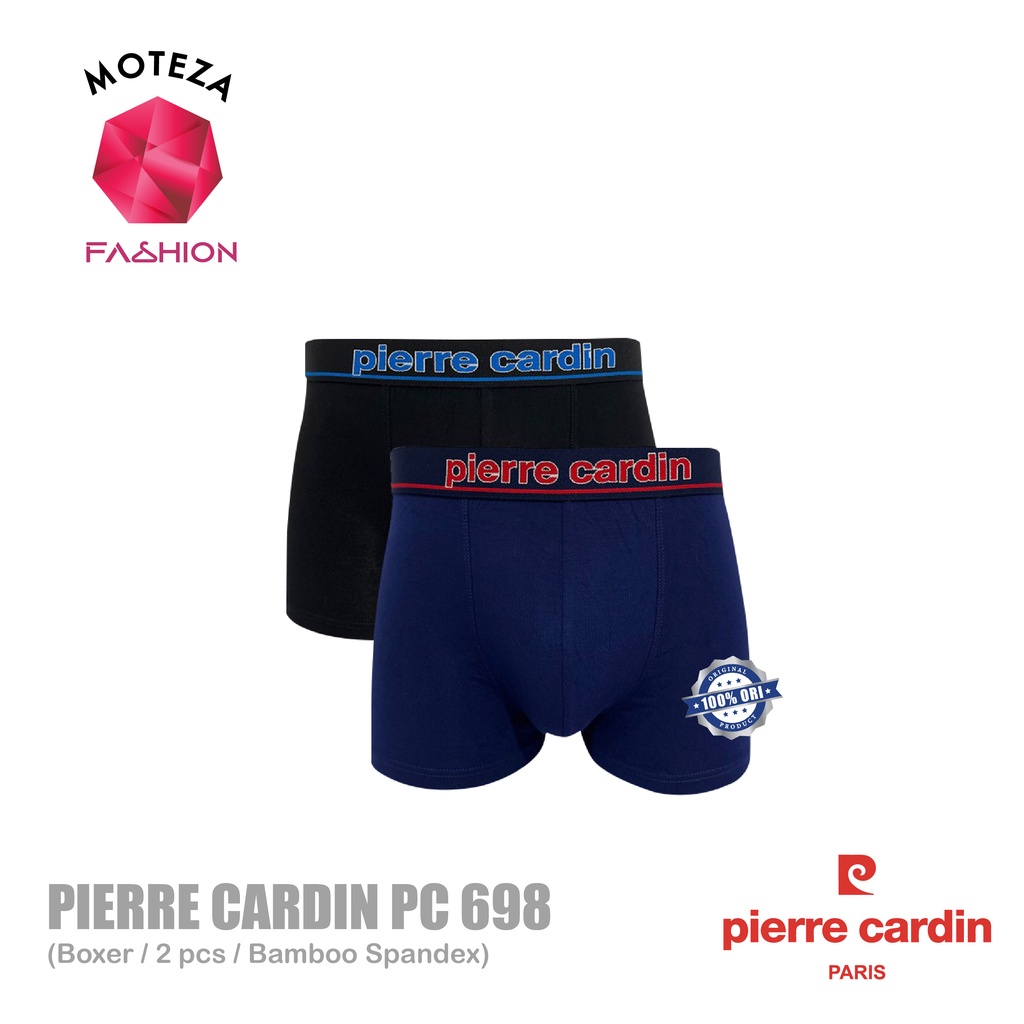 Moteza Celana Dalam Underwear Boxer Pria Bamboo - Pierre Cardin PC 698 / PC698 - Isi 2 pcs