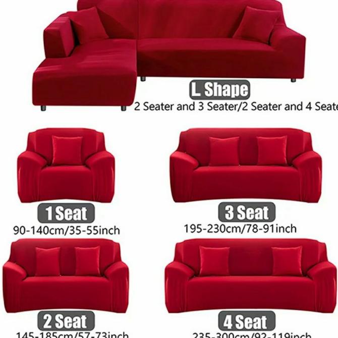 Cover Kursi Sofa Elastis Sarung Sofa Bed Kursi 1 2 3 Seater Dudukan