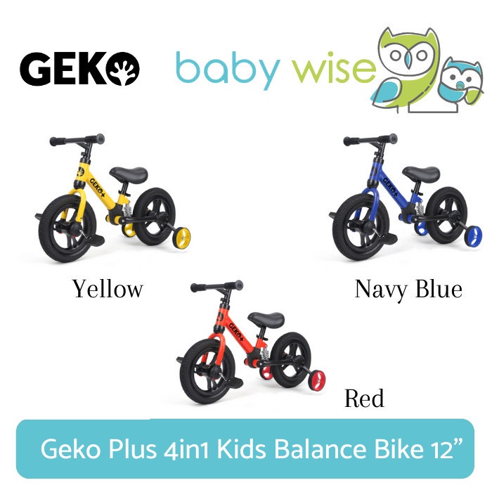 Best Seller Geko Plus 4In1 Kids Balance Bike 12"