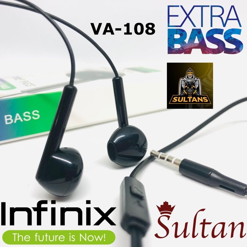 HANDSFREE INFINIX VA-108 EARPHONE INFINIX EXTRA BASS BY SMOLL