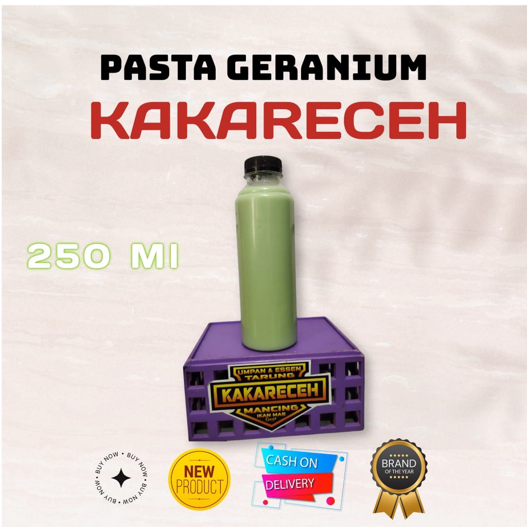 PASTA GERANIUM 250 ML pasta Essen ikan mas LOMBA , pasta essen oplosan ikan mas ,pasta essen oplosan