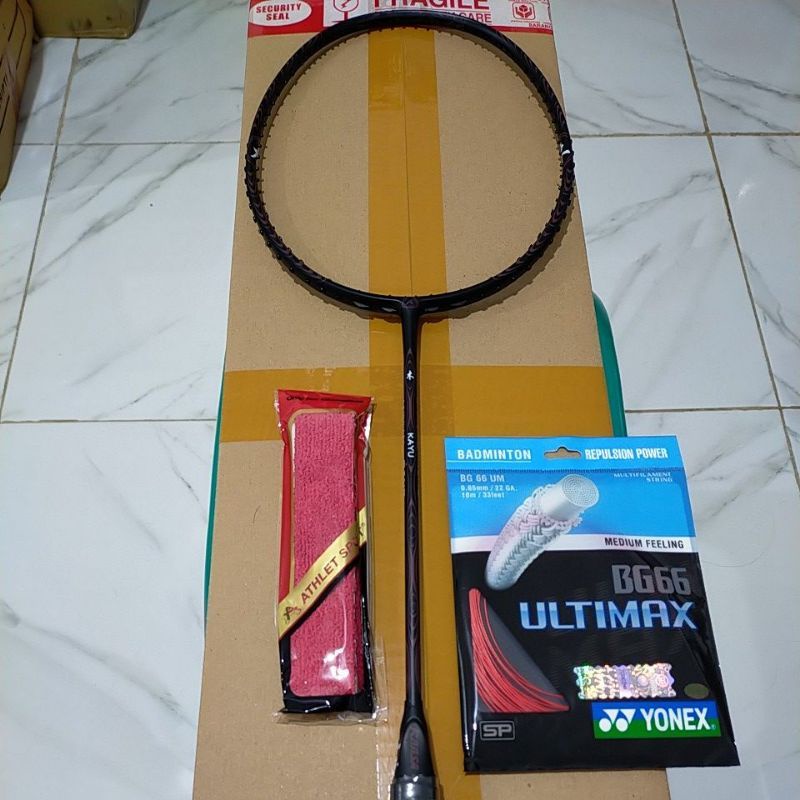 raket badminton kansa kayu original
