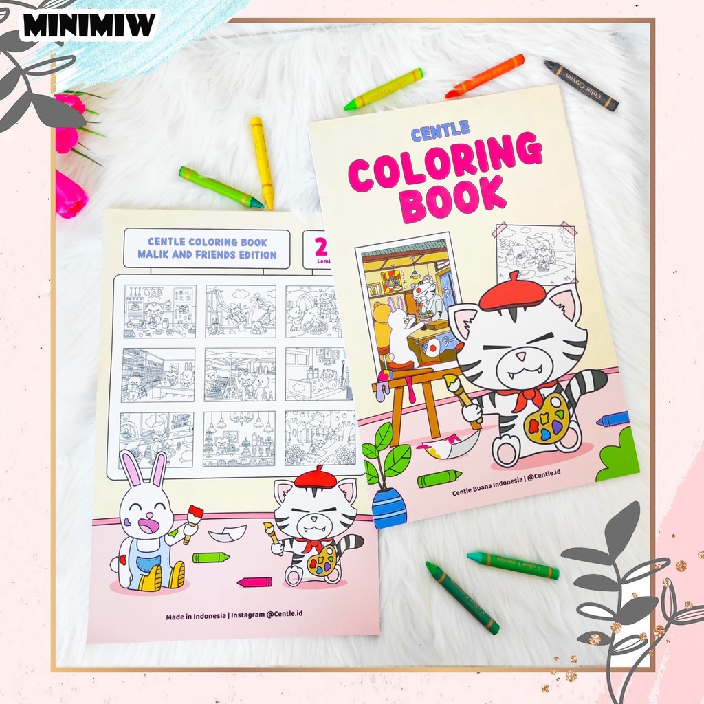 COLORING BOOK CENTLE MACAN GAMBAR BUKU MEWARNAI UKURAN A4 ANIMAL SPIRALL MEWARNAI BY MINIMIW