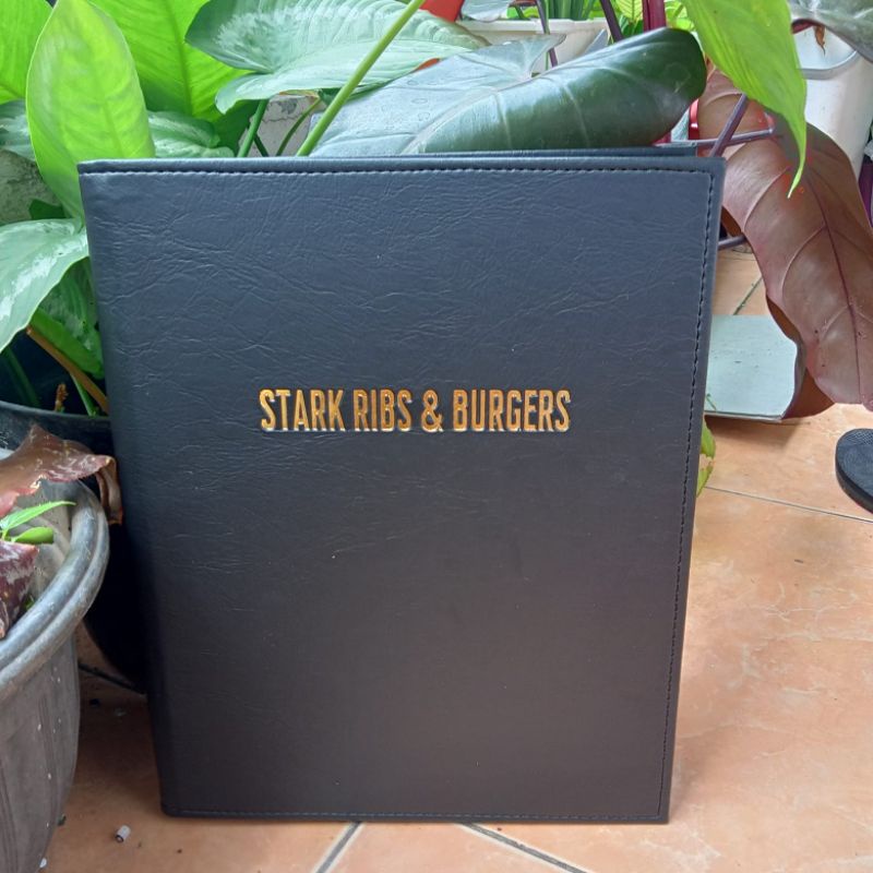 

COVER BUKU MENU Hotel,Resto,Cafe,Kedai dll (Custom Logo) UK A4,Midel Ring Binder,isi plastik 10 lembar