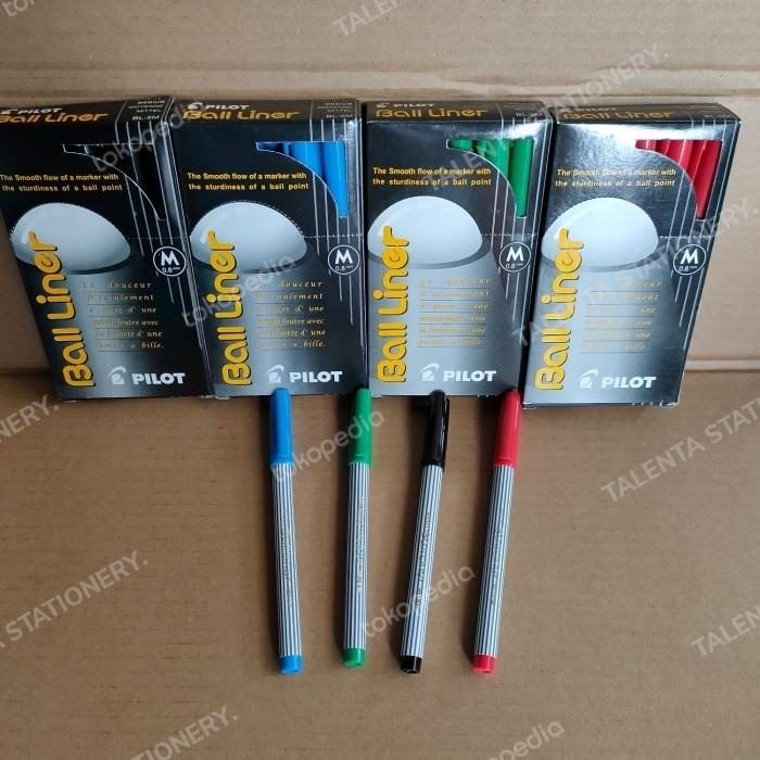 

pulpen pilot balliner (M. 0.8mm) warana hitam & biru.