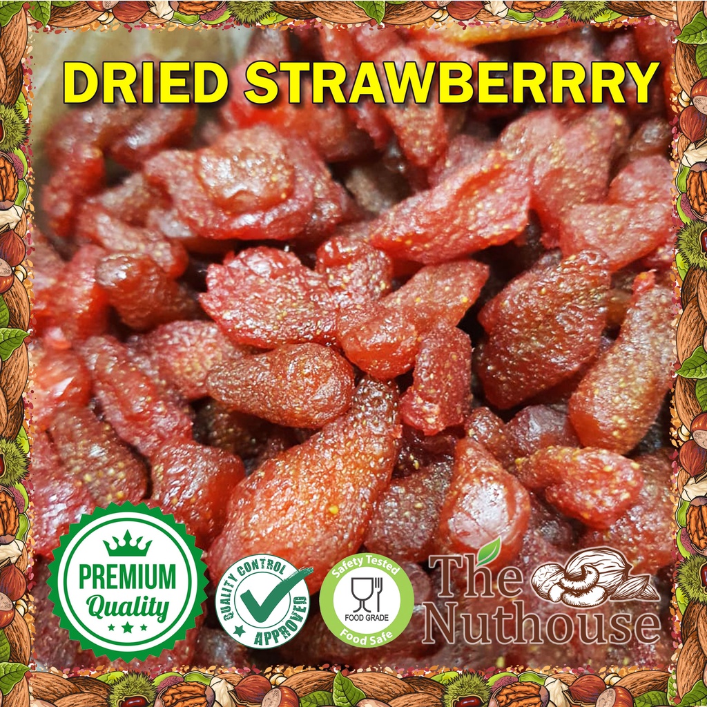 100gr Dried Strawberry / Buah Strawberi Kering [Premium Snack Fruit]