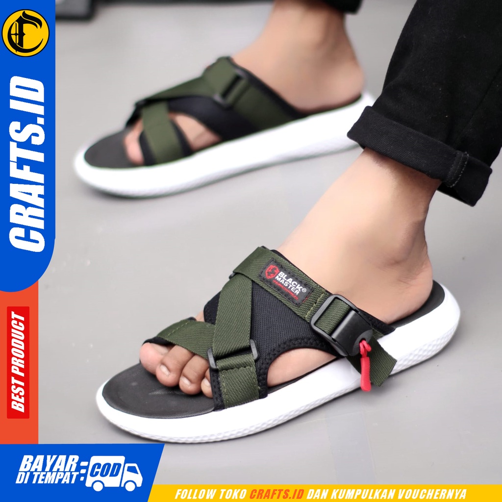 Sendal Slide Pria Sandal Casual Slop Crafts Hendzo