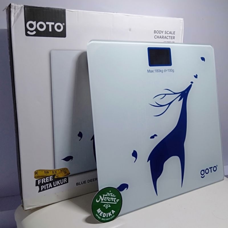 Timbangan Badan Digital Kaca Karakter Alat Timbangan Badan Motif GOTO