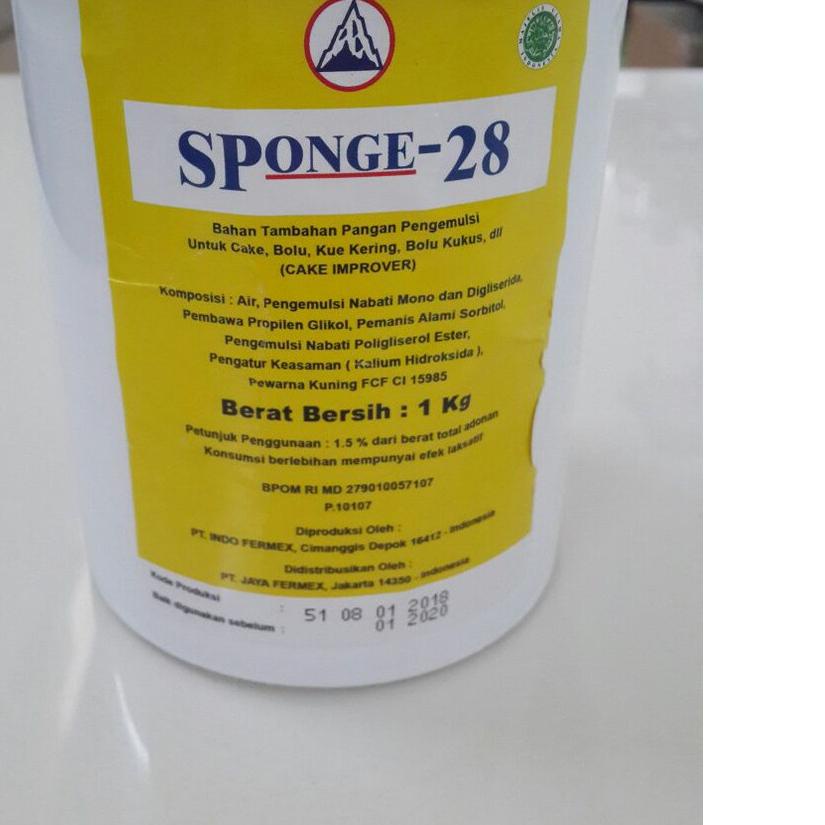 

☂ sp merek 28 sponge 28 cake emulsifier pengembang kue 1kg ✱