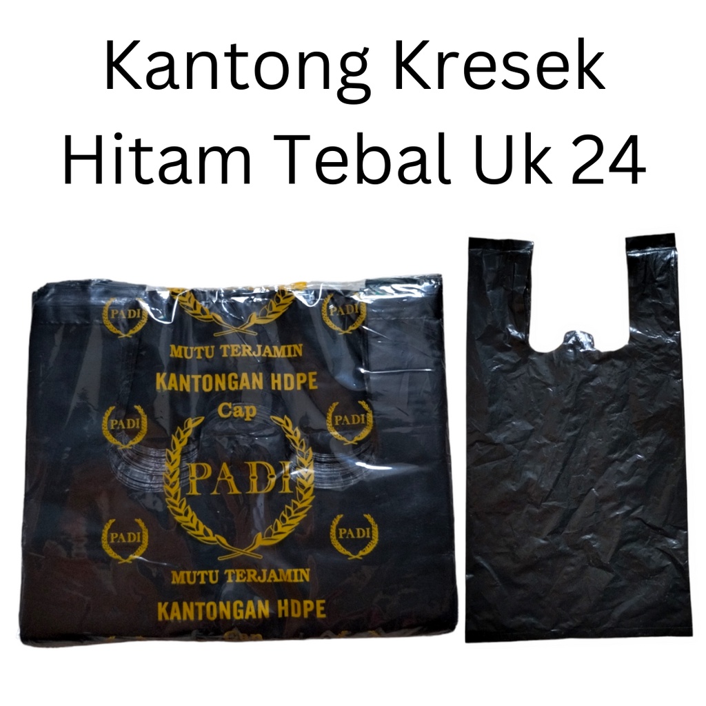 Khusus GoSend | HDPE Hitam, Kantong Kresek Hitam (Semua Ukuran) Kantong Plastik Hitam