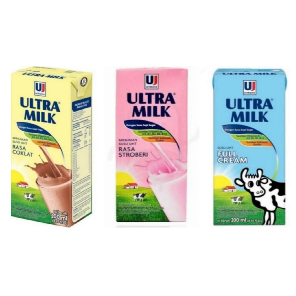 

Ultra Susu UHT 200 ml 1 dus isi 24 pcs