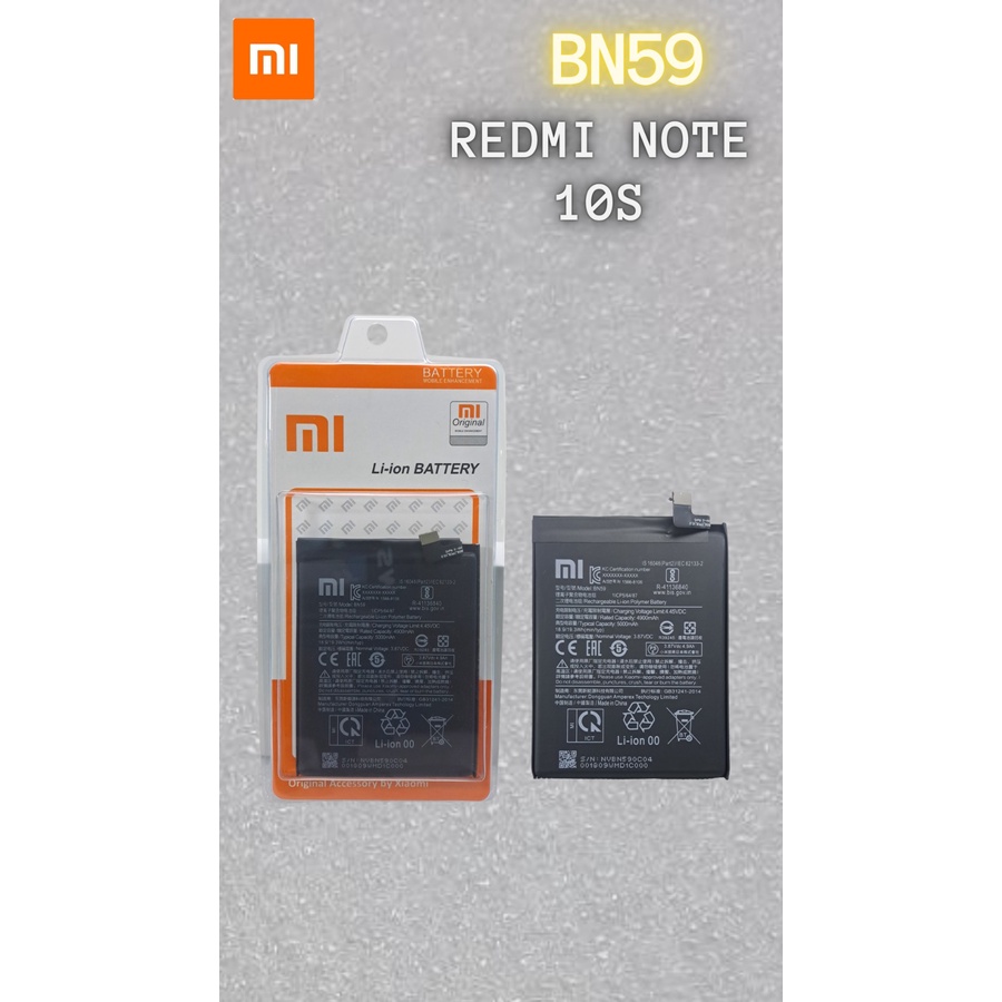 Baterai Batre Xiaomi Redmi Note 10s BN 59 4900 MAH Batre BN59 Batre Note 10s Battery