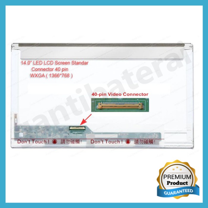 LCD LED Asus N46 N46V N46VB N46VJ N46VZ N46VM Series 14.0 Inch Tebal