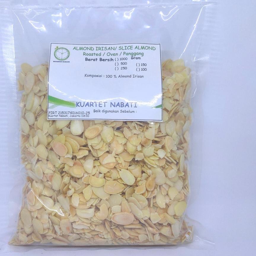 

✻ 500gr Roasted Almond Slice - Irisan - Oven - Panggang - Matang - Vegan ✷
