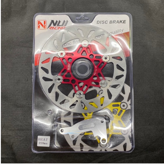 Piringan Cakram Disc NUI RACING CNC Floting Stanless Plus Breket 220MM scoopy genio vario 125 150 mio J Fino