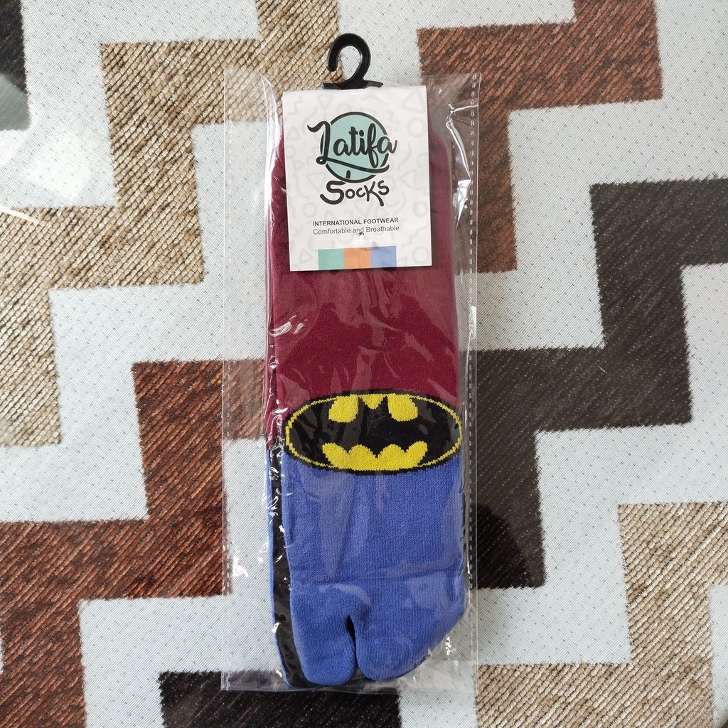 Kaos Kaki Anak Logo BATMAN SUPERHERO Usia 5 - 12 Tahun