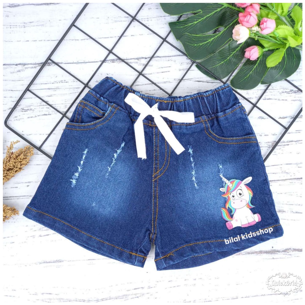 STELAN HOTPANTS ANAK / ONESET ANAK / STELAN MOTIF UNICORN ( HARGA SATUAN )