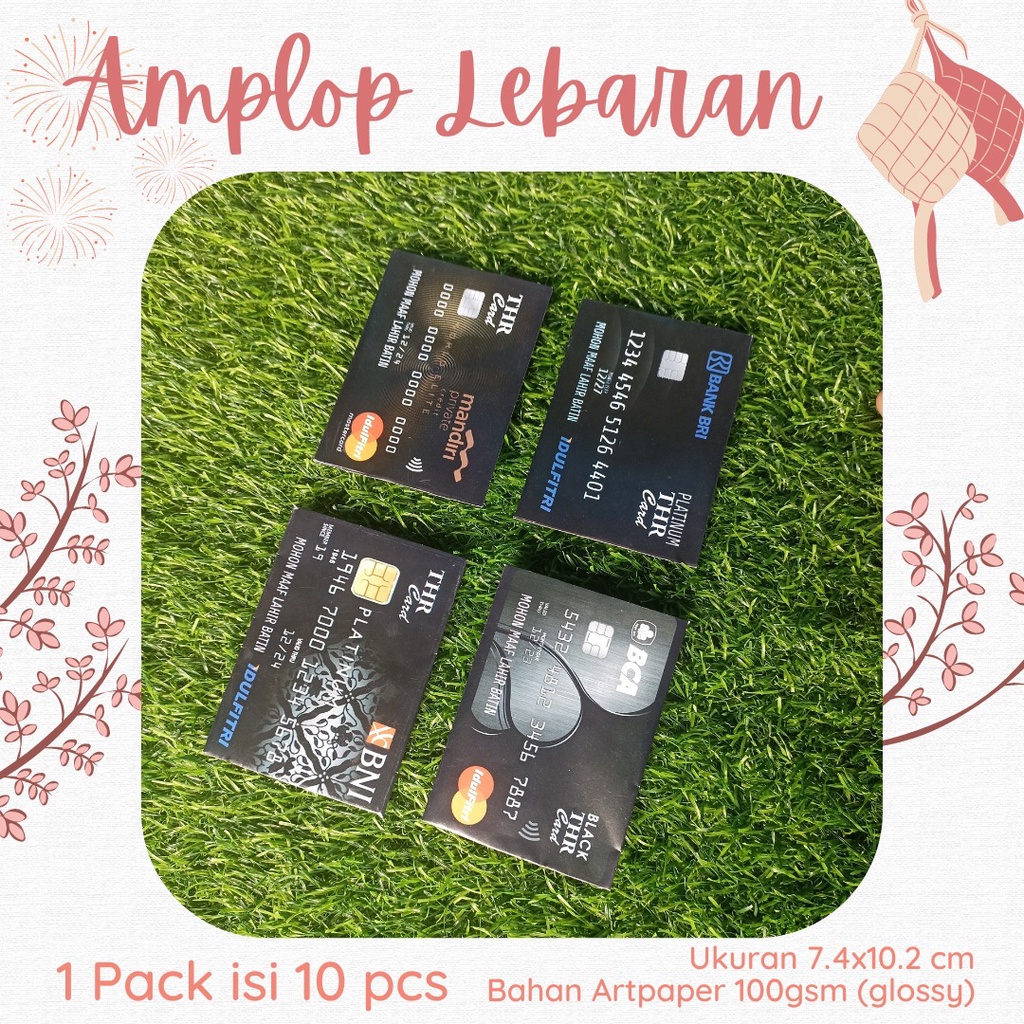 AMPLOP LEBARAN THR UNIK DESAIN KARTU / SNACK / PERMEN [1 PACK ISI 10PCS]