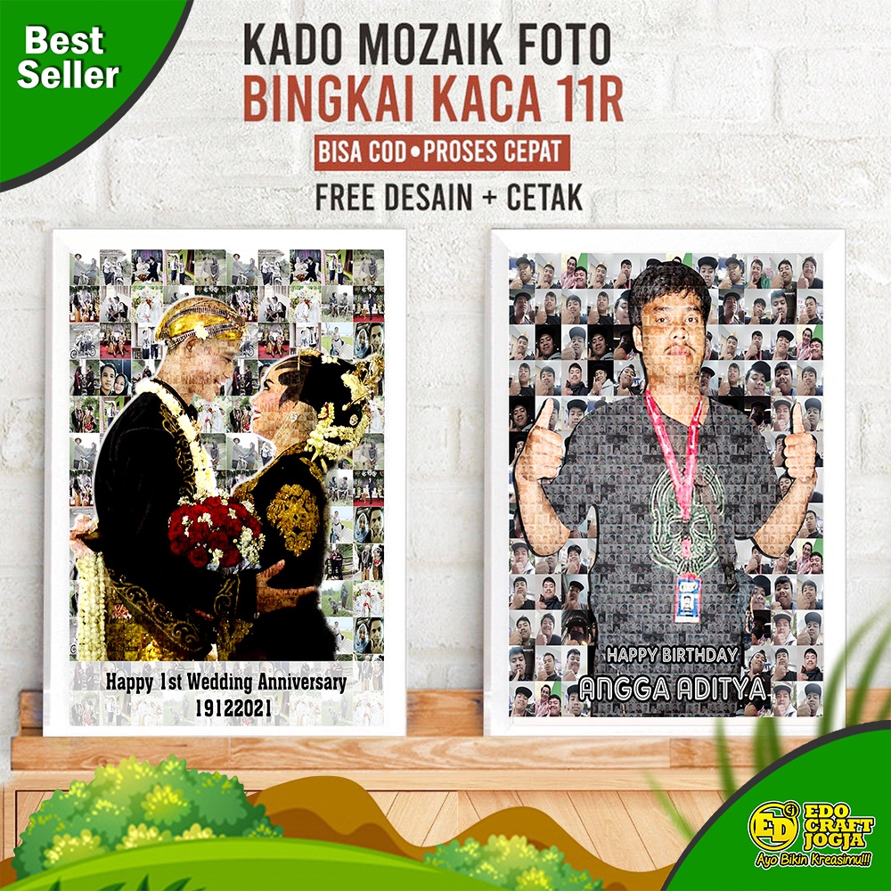 Kado Foto Custom Kolase + Bingkai Kado Ulang Tahun Kado Wisuda Kado Perpisahan Kado Anniversary