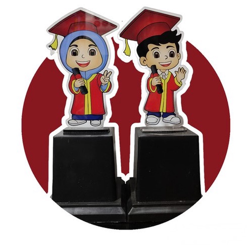 PIALA WISUDA / PLAKAT WISUDA / PIALA AKRILIK WISUDA / PIALA WISUDA CUSTOM + STICKER