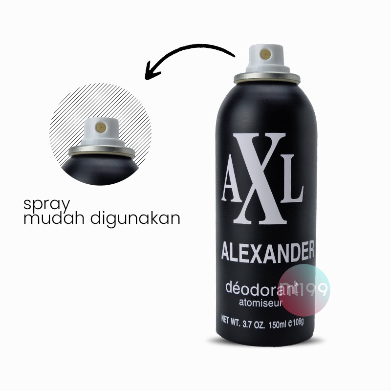 AXL ALEXANDER DEODORANT SPRAY 150ML BPOM