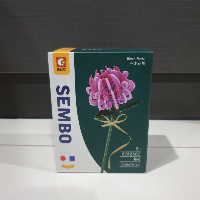 Brick Kkv Sembo Building Block Flower Dekorasi Hiasan Bunga Lego - Rose