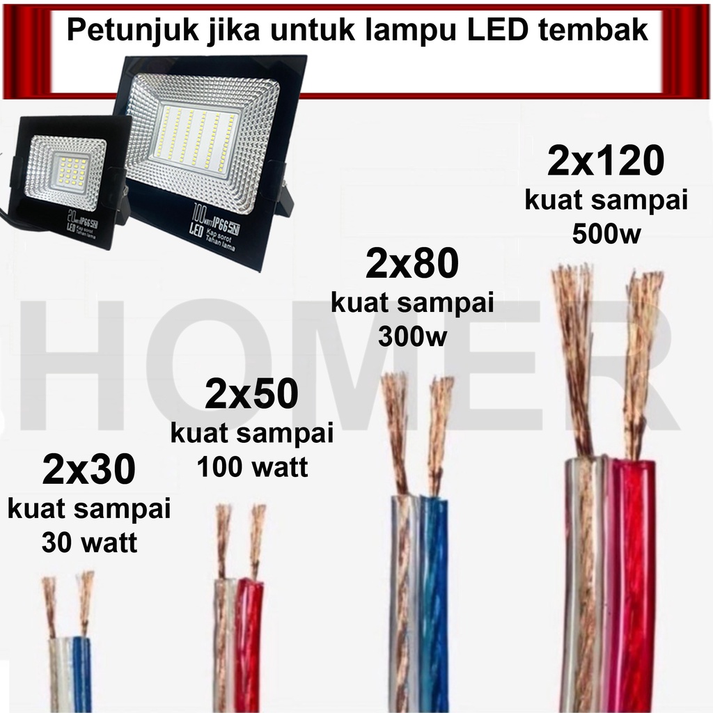 KABEL SERABUT TRANSPARAN KABEL MONSTER KABEL SERABUT KABEL LISTRIK KABEL AUDIO KABEL TRANSPARAN 2x30 2x50 2x80 2x120 bagus murah super per meter Biru merah