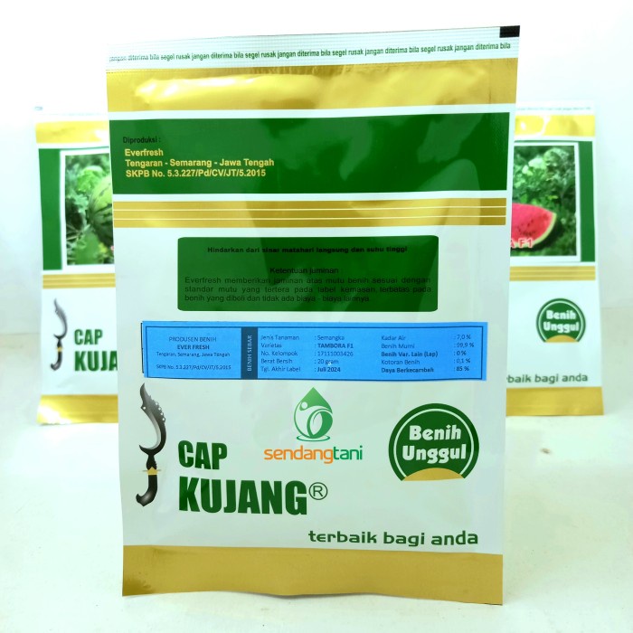 Semangka TAMBORA F1 Benih Bibit Semangka Lorek Merah Berbiji dr Kujang